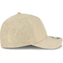beige-buet-snapback-kasket-9forty-m-crown-a-frame-cotton-weave-fra-los-angeles-dodgers-mlb-fra-new-era