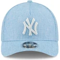 lys-bla-buet-snapback-9forty-m-crown-a-frame-cotton-weave-kasket-fra-new-york-yankees-mlb-fra-new-era