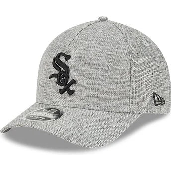 Grau kurvet snapback 9FORTY M-Crown A Frame Cotton Weave fra Chicago White Sox MLB af New Era