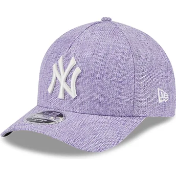 Violet krummet snapback 9FORTY M-Crown A Frame Bomuldsvæv fra New York Yankees MLB af New Era