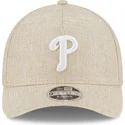 beige-buet-snapback-9forty-m-crown-a-frame-cotton-weave-kasket-fra-philadelphia-phillies-mlb-fra-new-era