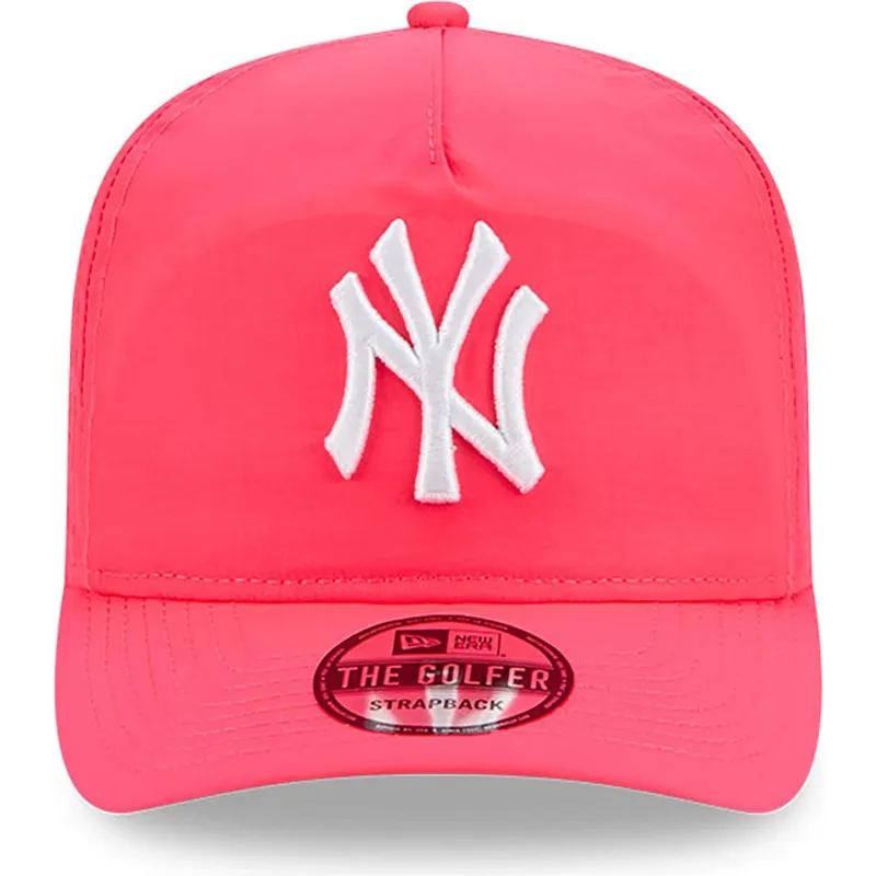 lyserod-justerbar-curved-cap-golfer-everyday-nylon-fra-new-york-yankees-mlb-fra-new-era