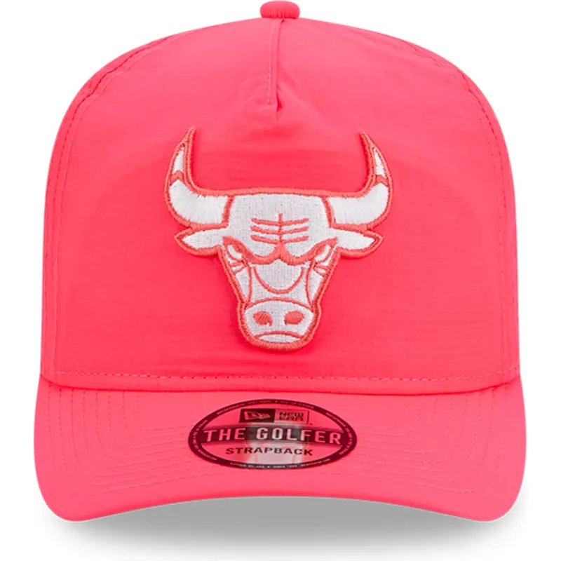 lyserod-justerbar-curved-cap-golfer-everyday-nylon-fra-chicago-bulls-nba-fra-new-era