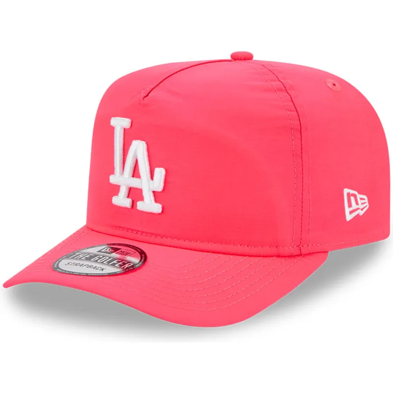 lyserod-justerbar-buet-kasket-golfer-everyday-nylon-fra-los-angeles-dodgers-mlb-fra-new-era