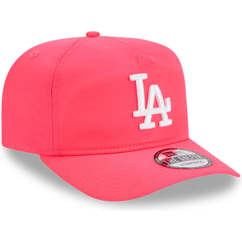 lyserod-justerbar-buet-kasket-golfer-everyday-nylon-fra-los-angeles-dodgers-mlb-fra-new-era