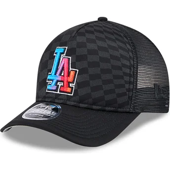 Sort trucker kasket 9FORTY M-Crown A Frame Gradient Raceway fra Los Angeles Dodgers MLB af New Era