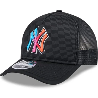 Sort trucker kasket 9FORTY M-Crown A Frame Gradient Raceway fra New York Yankees MLB af New Era