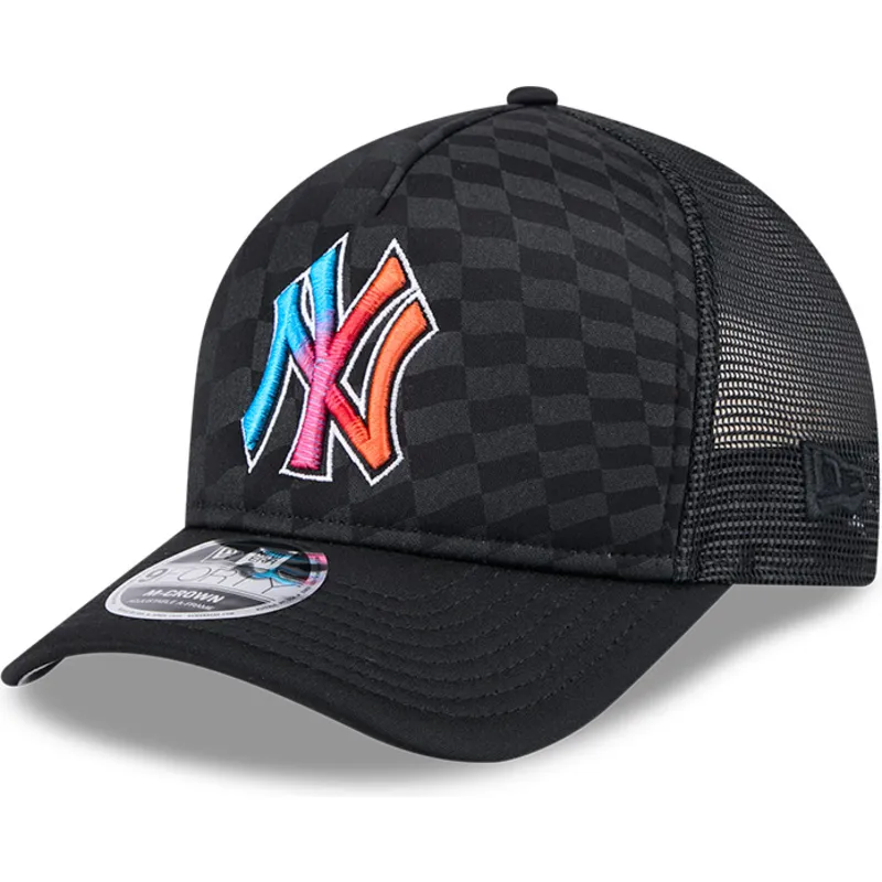 sort-9forty-m-crown-a-frame-gradient-raceway-trucker-kasket-fra-new-york-yankees-mlb-af-new-era