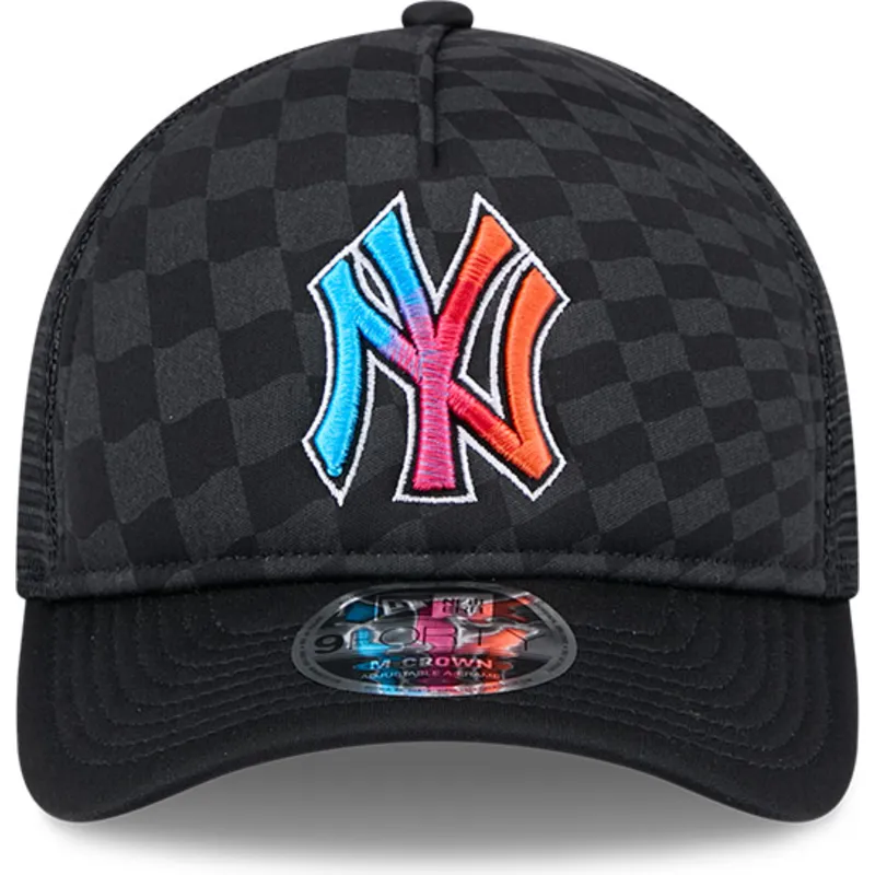 sort-9forty-m-crown-a-frame-gradient-raceway-trucker-kasket-fra-new-york-yankees-mlb-af-new-era