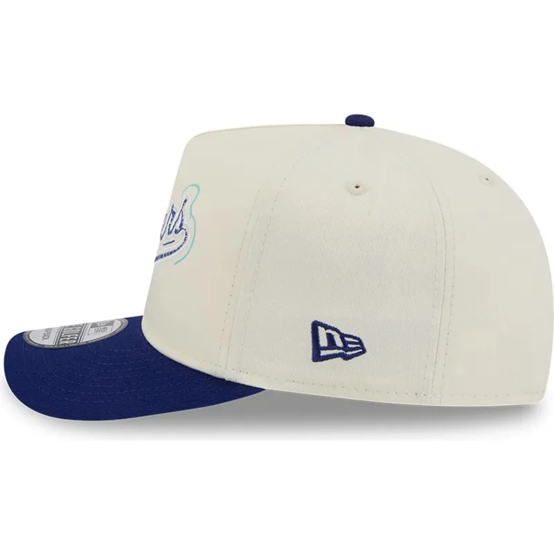 hvid-og-bla-buet-snapback-kasket-golfer-team-scribble-fra-los-angeles-dodgers-mlb-fra-new-era