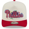 hvid-og-rod-curved-snapback-kasket-golfer-team-scribble-fra-philadelphia-phillies-mlb-fra-new-era