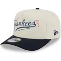 hvid-og-sort-buet-snapback-kasket-golfer-team-scribble-fra-new-york-yankees-mlb-fra-new-era