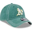 gron-justerbar-curved-kasket-9twenty-washed-contrast-fra-oakland-athletics-mlb-fra-new-era