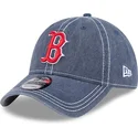 bla-justerbar-buet-kasket-9twenty-washed-contrast-fra-boston-red-sox-mlb-fra-new-era