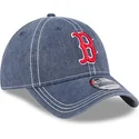 bla-justerbar-buet-kasket-9twenty-washed-contrast-fra-boston-red-sox-mlb-fra-new-era