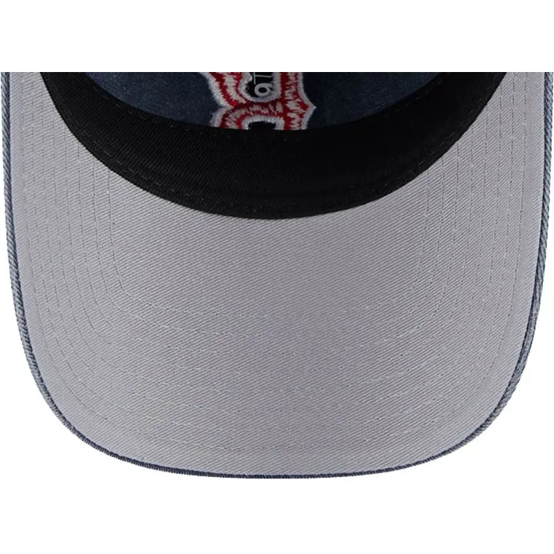 bla-justerbar-buet-kasket-9twenty-washed-contrast-fra-boston-red-sox-mlb-fra-new-era
