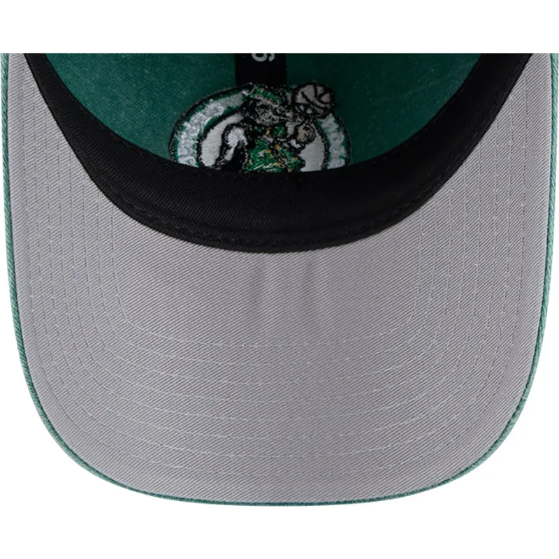 gron-justerbar-kurvet-kasket-9twenty-washed-contrast-fra-boston-celtics-nba-fra-new-era