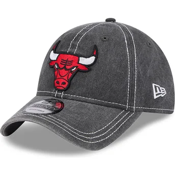 Justerbar grå 9TWENTY Washed Contrast kasket fra Chicago Bulls NBA af New Era