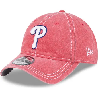 Justerbar rosa krum kasket 9TWENTY Washed Contrast fra Philadelphia Phillies MLB af New Era