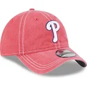 lyserod-justerbar-buet-kasket-9twenty-washed-contrast-fra-philadelphia-phillies-mlb-fra-new-era