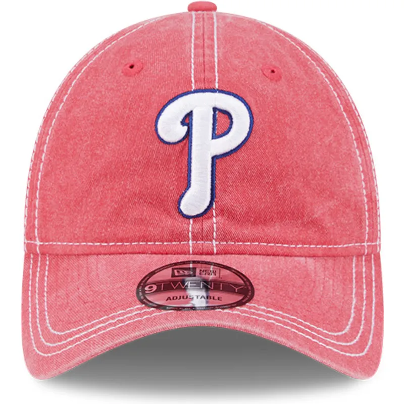 lyserod-justerbar-buet-kasket-9twenty-washed-contrast-fra-philadelphia-phillies-mlb-fra-new-era