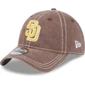brun-justerbar-buet-kasket-9twenty-washed-contrast-fra-san-diego-padres-mlb-fra-new-era