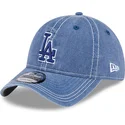 los-angeles-dodgers-mlb-new-era-9twenty-washed-contrast-justerbar-bla-bojet-kasket-med-blat-logo