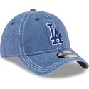 los-angeles-dodgers-mlb-new-era-9twenty-washed-contrast-justerbar-bla-bojet-kasket-med-blat-logo