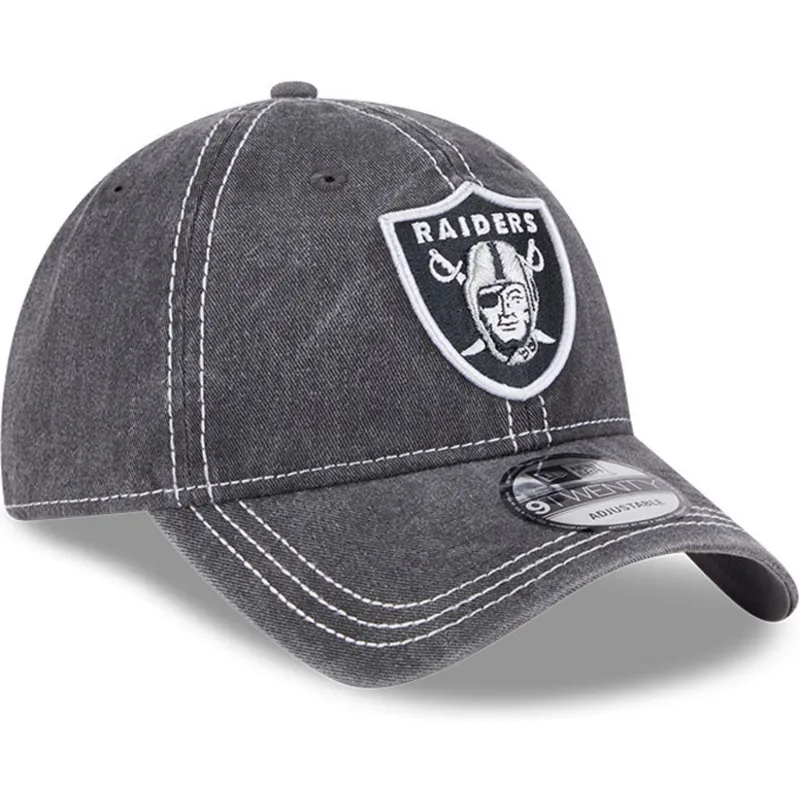 gra-justerbar-curved-kasket-9twenty-washed-contrast-fra-las-vegas-raiders-nfl-fra-new-era
