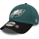 gron-og-sort-justerbar-kurvet-kasket-9forty-the-league-fra-philadelphia-eagles-nfl-fra-new-era