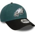 gron-og-sort-justerbar-kurvet-kasket-9forty-the-league-fra-philadelphia-eagles-nfl-fra-new-era