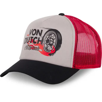 Gorra trucker grå, rød og sort CREW21 fra Von Dutch