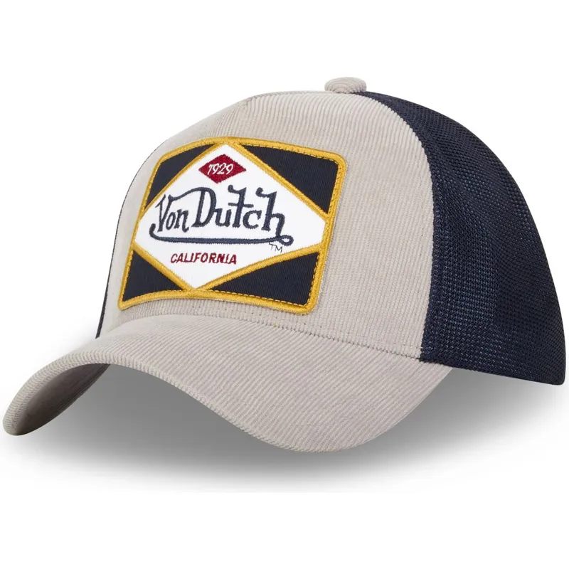 gra-og-marinebla-trucker-kasket-gry-fra-von-dutch