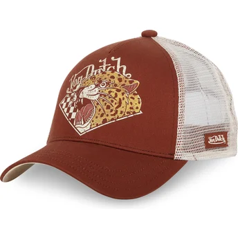 Trucker kasket brun og beige GUE fra Von Dutch