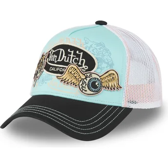 Blå, hvid og sort trucker kasket PATCHES08 fra Von Dutch