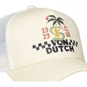 beige-og-hvid-trucker-kasket-surf10-fra-von-dutch