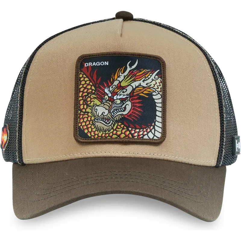 trucker-kasket-brun-drage-dra-beasts-fra-capslab