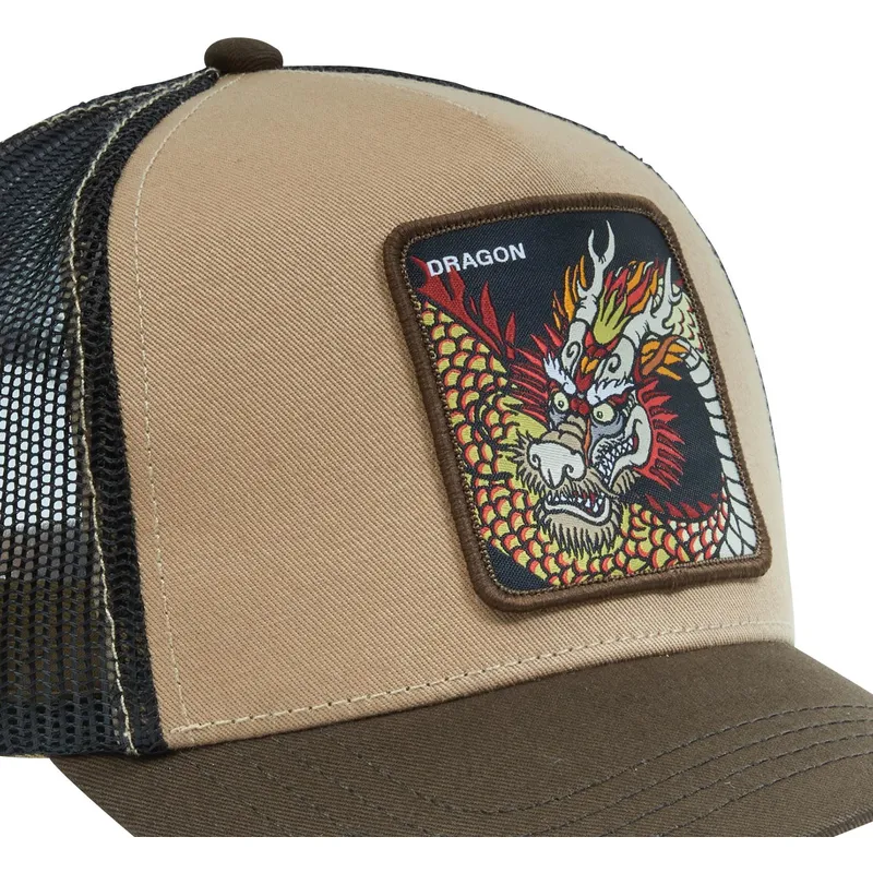 trucker-kasket-brun-drage-dra-beasts-fra-capslab