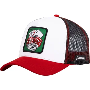 Hvid og rød trucker cap Poker Gamble GAM fra Capslab