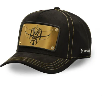 Sort snapback-kasket med buet skygge Robot Grendizer GOL5 GRE fra Capslab