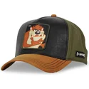 capslab-looney-tunes-taz-tasmanian-devil-loo10-sort-gron-og-brun-snapback-kasket