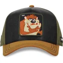 capslab-looney-tunes-taz-tasmanian-devil-loo10-sort-gron-og-brun-snapback-kasket