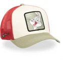 beige-rod-og-gron-bugs-bunny-trucker-kasket-loo11-bug1-looney-tunes-fra-capslab
