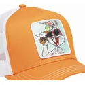 trucker-kasket-orange-og-hvid-bugs-bunny-loo11-bug2-looney-tunes-fra-capslab