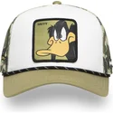 hvid-og-camouflage-trucker-kasket-daffy-duck-loo11-cam-looney-tunes-fra-capslab