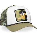 hvid-og-camouflage-trucker-kasket-daffy-duck-loo11-cam-looney-tunes-fra-capslab