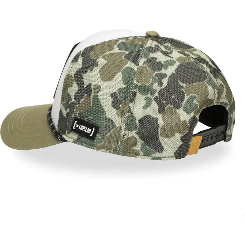 hvid-og-camouflage-trucker-kasket-daffy-duck-loo11-cam-looney-tunes-fra-capslab