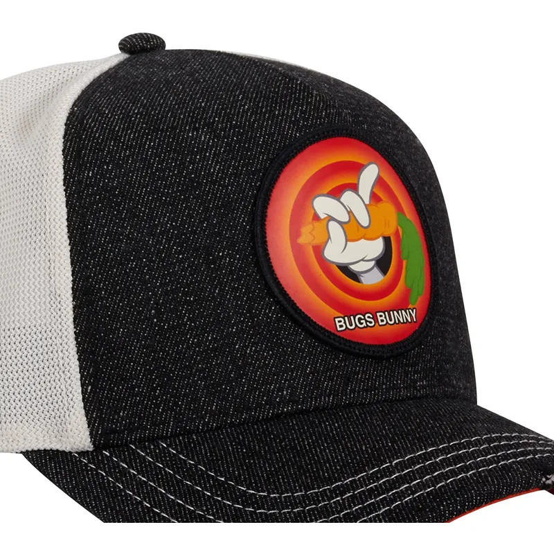 bugs-bunny-loo11-han-looney-tunes-sort-og-hvid-trucker-kasket-fra-capslab