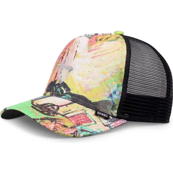 Kasketter buet flerfarvet snapback HFT Painting af Djinns