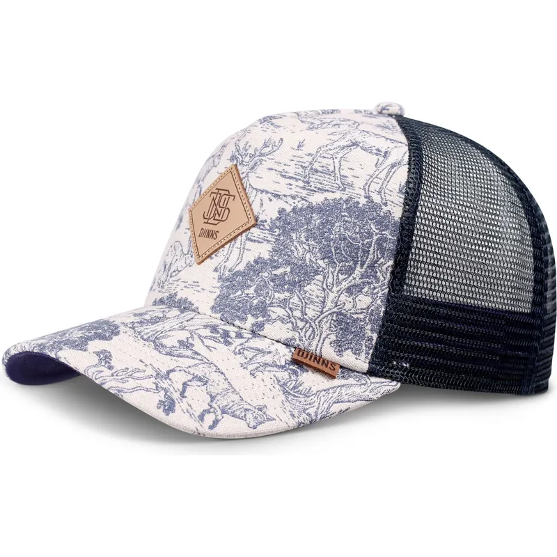 djinns-hft-deer-pattern-marinebla-trucker-cap